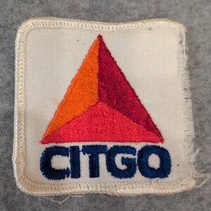 Vintage Citgo Gas Station Embroidered Patch Sew On Orange Red‎ Blue Logo